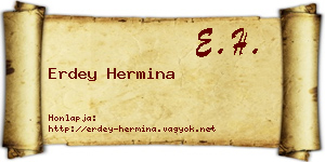 Erdey Hermina névjegykártya